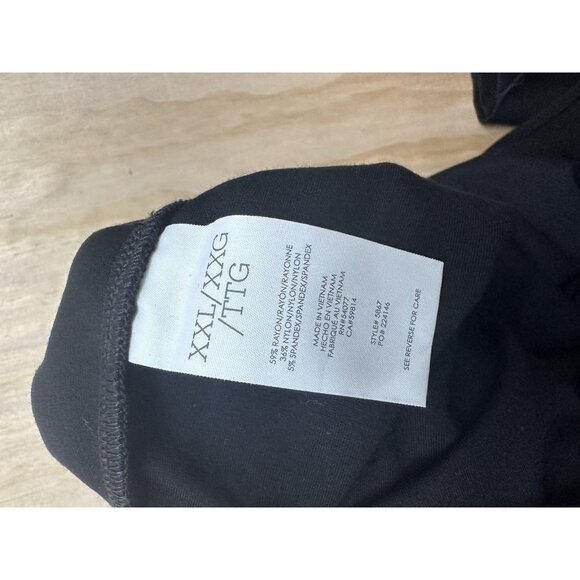 Cabi Snap Crop black snap button side pull on high waist pants size XXL #5867 - Picture 4 of 9